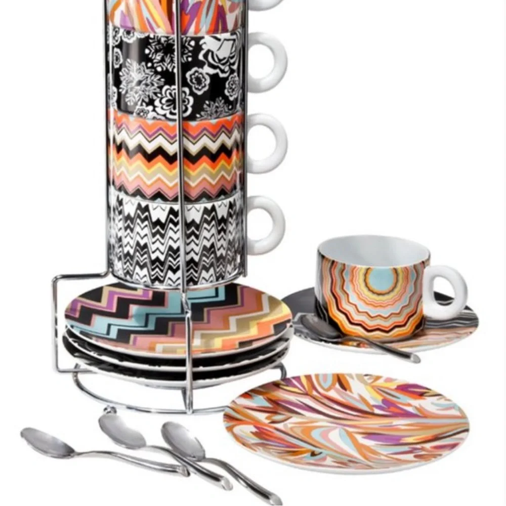 Missoni for Target | Espresso Set | Stacking Espresso Set & Spoons